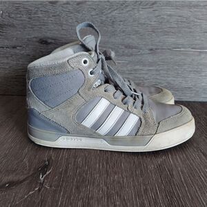 Adidas Neo Raleigh F76406 Gray White Mid Basketball Sneakers 3.5